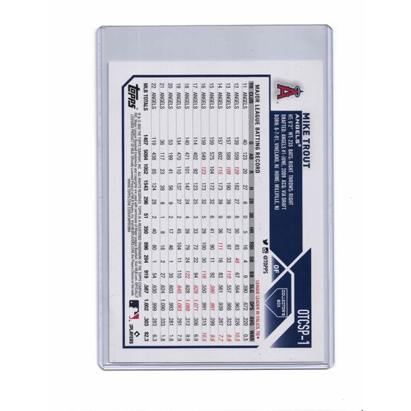 Mike Trout SP 2023 Topps Flagship Collection Variation #OTCSP-1 Oversized Angels - Picture 4 of 6